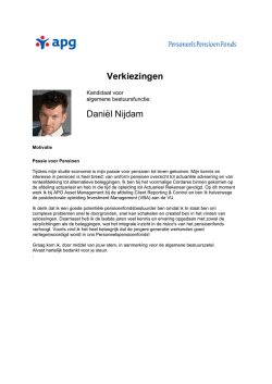 Verkiezingen Daniël Nijdam