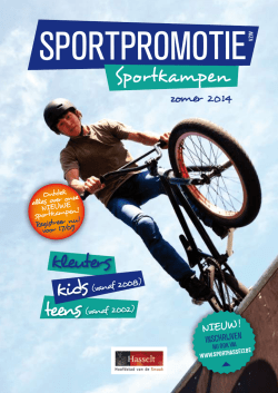 Je kan de brochure sportkampen zomer 2014 ook