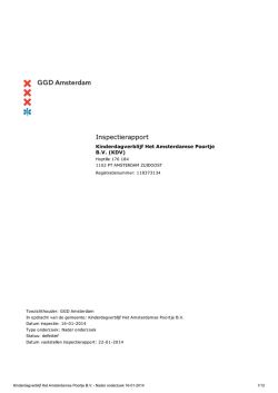 Inspectierapport Hoptille januari 2014