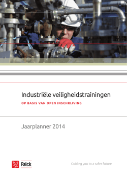 Jaarplanner Industri&euml;le veiligheidstrainingen