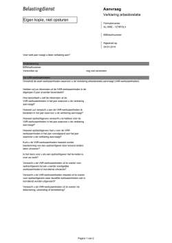 Eigen kopie, niet opsturen Aanvraag