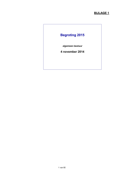 vst begroting 2015 bijlage 010913
