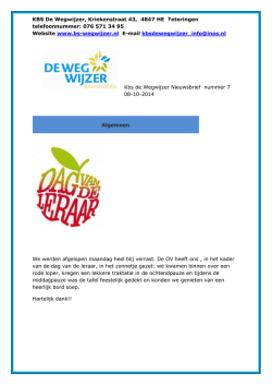 Nieuwsbrief 7 - De Wegwijzer