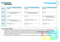 Huiswerkplanning (week 38 - 40)