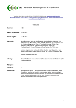 0414 verslag VWI-raad 29-04-2014