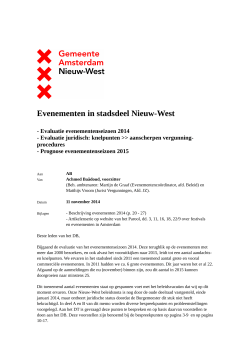 Evaluatie - Bestuurscommissie Nieuw-West