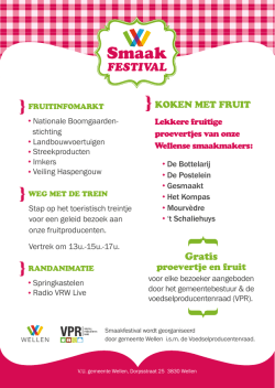 Smaakfestival 2014 flyer