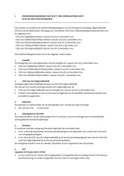 I. Onderhandelingsresultaat met betrekking tot de vier journalistieke