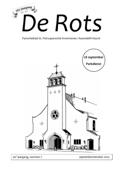 28 september Parkdienst - St. Petrusparochie Krommenie en