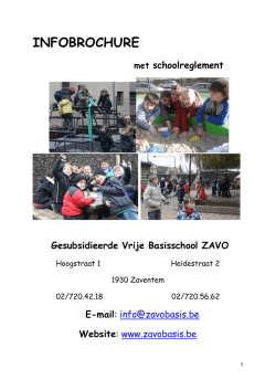 Schoolreglement met pedagogisch project - ZAVO