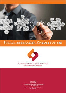 Kwaliteitskader VSK 2014 - Samenwerkende Kredietunie