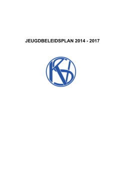 JEUGDBELEIDSPLAN 2014 - 2017