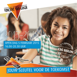 Jouw sleutel voor de toekomst 2015-2016