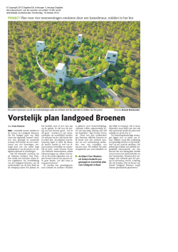 Vorstelijk plan landgoed Broenen PROJECT