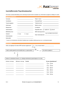 Inschrijfformulier Payrollmedewerker
