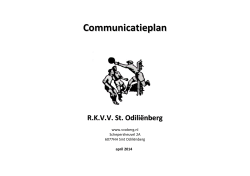 Communicatieplan - VV Sint Odilienberg
