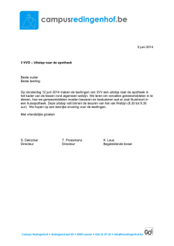 3 VVO – Uitstap naar de apotheek