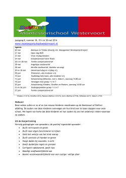 Nieuwsbrief 18 - Montessorischool Westervoort