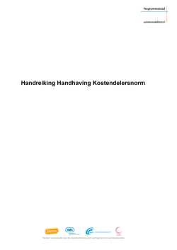 Handreiking Handhaving Kostendelersnorm