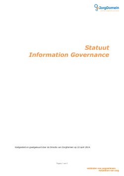 Statuut Information Governance