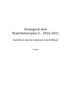 1. Waterbeheerplan 5 strategischdeel 01 05 2014