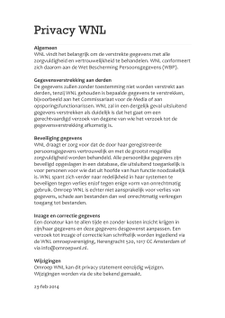 Privacy Statement - WijNederland.tv