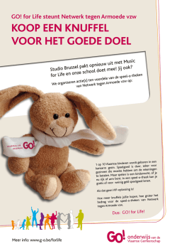 GO! for Life steunt Netwerk tegen Armoede vzw