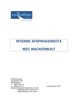 interne afsprakennota wzc wackerbout