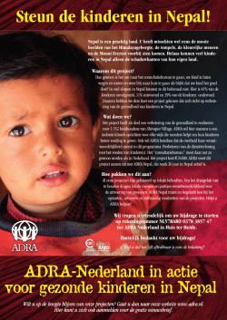 Flyer Nepal - ADRA Nederland