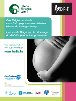Een Belgische studie rond het opsporen van diabetes