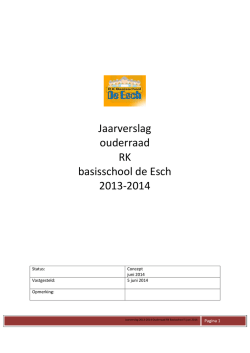 Jaarverslag OR 2013 - 2014