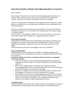 Informatie voor chauffeurs