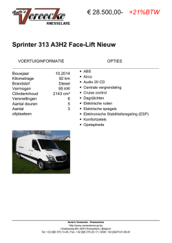 € 28.500,00- +21%VAT Sprinter 313 A3H2 Face