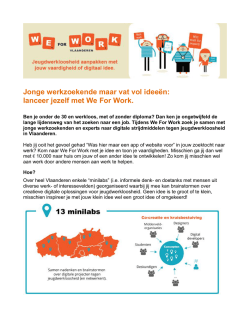 Jonge werkzoekende maar vat vol idee&euml;n: lanceer jezelf met