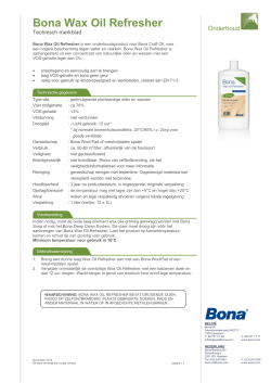 Productinformatieblad Bona Wax Oil Refresher