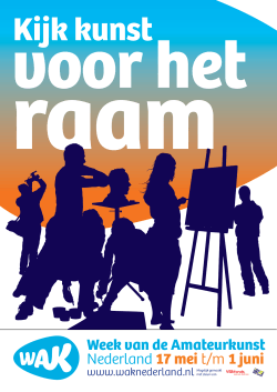 Week van de Amateurkunst Nederland 17 mei t/m 1 juni