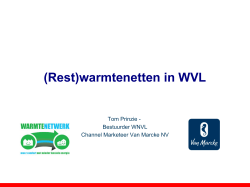 (Rest)warmtenetten in WVL - Provincie West