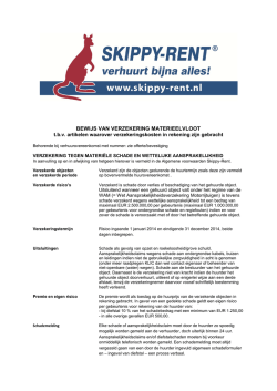 Verzekeringscertificaat - Skippy-Rent