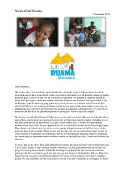 Nieuwsbrief Ruama 9-12-2014