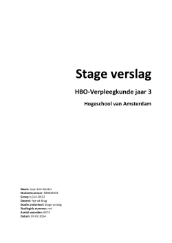 Stage verslag