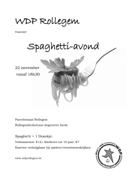 Spaghetti Festijn op 22 nov