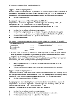 Winstopslagmethoden bij een handelsonderneming