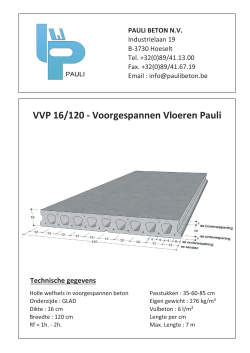VVP 16/120 - Voorgespannen Vloeren Pauli