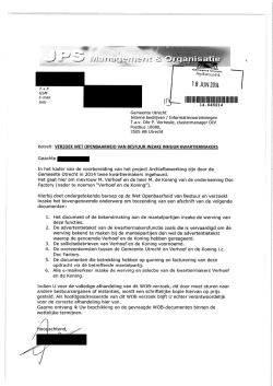 Wob-verzoek - Gemeente Utrecht