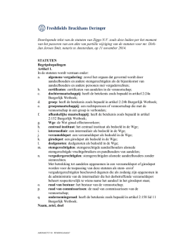 Doorlopende tekst van de statuten van Ziggo N.V. zoals deze luiden