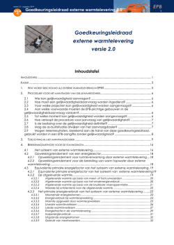 Goedkeuringsleidraad externe warmtelevering