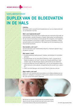 Duplex van de halsvaten - Jeroen Bosch Ziekenhuis