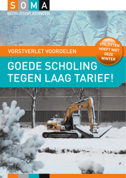 Goede scholinG teGen laaG tarief!