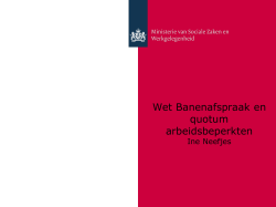 Invulling van de banenafspraak, tellen en het doelgroepenregister
