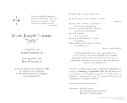 Marie-Joseph “Jeffy” Costeur ° 04/09/1921